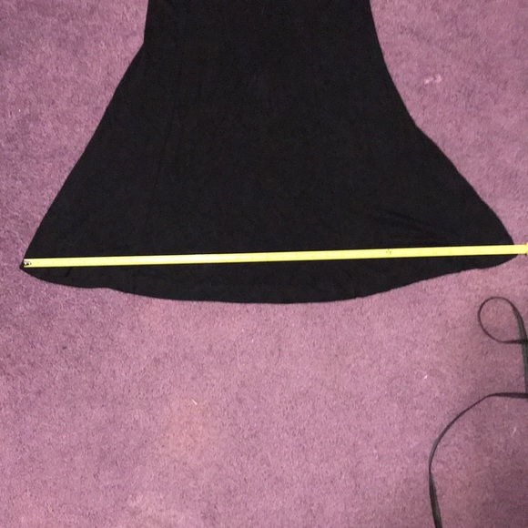 Willi Smith LBD black dress crisscross back flounc bodycon bodcon - Picture 6 of 13